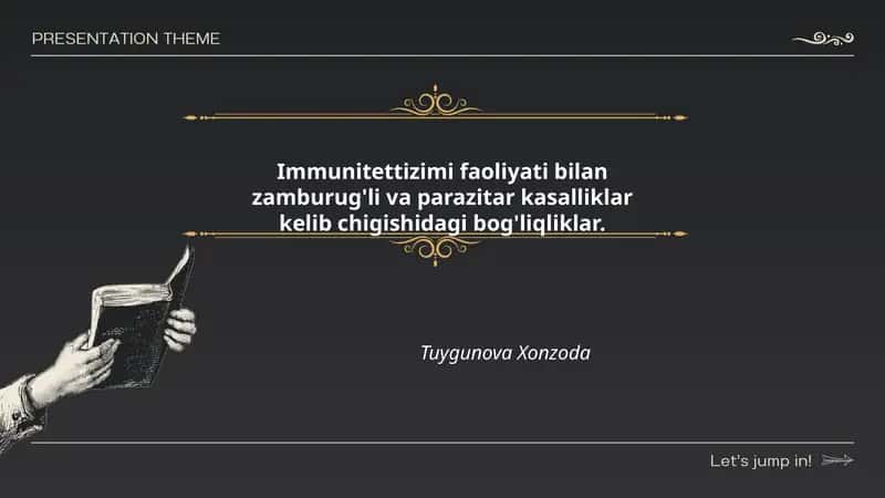 Immunitettizimi faoliyati bilan zamburug'li va parazitar kasalliklar kelib chigishidagi bog'liqliklar 1