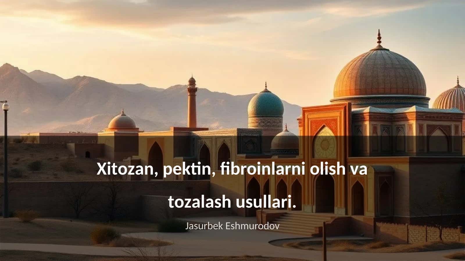 Хitоzаn, pеktin, fibrоinlаrni оlish vа tоzаlаsh usullаri 1