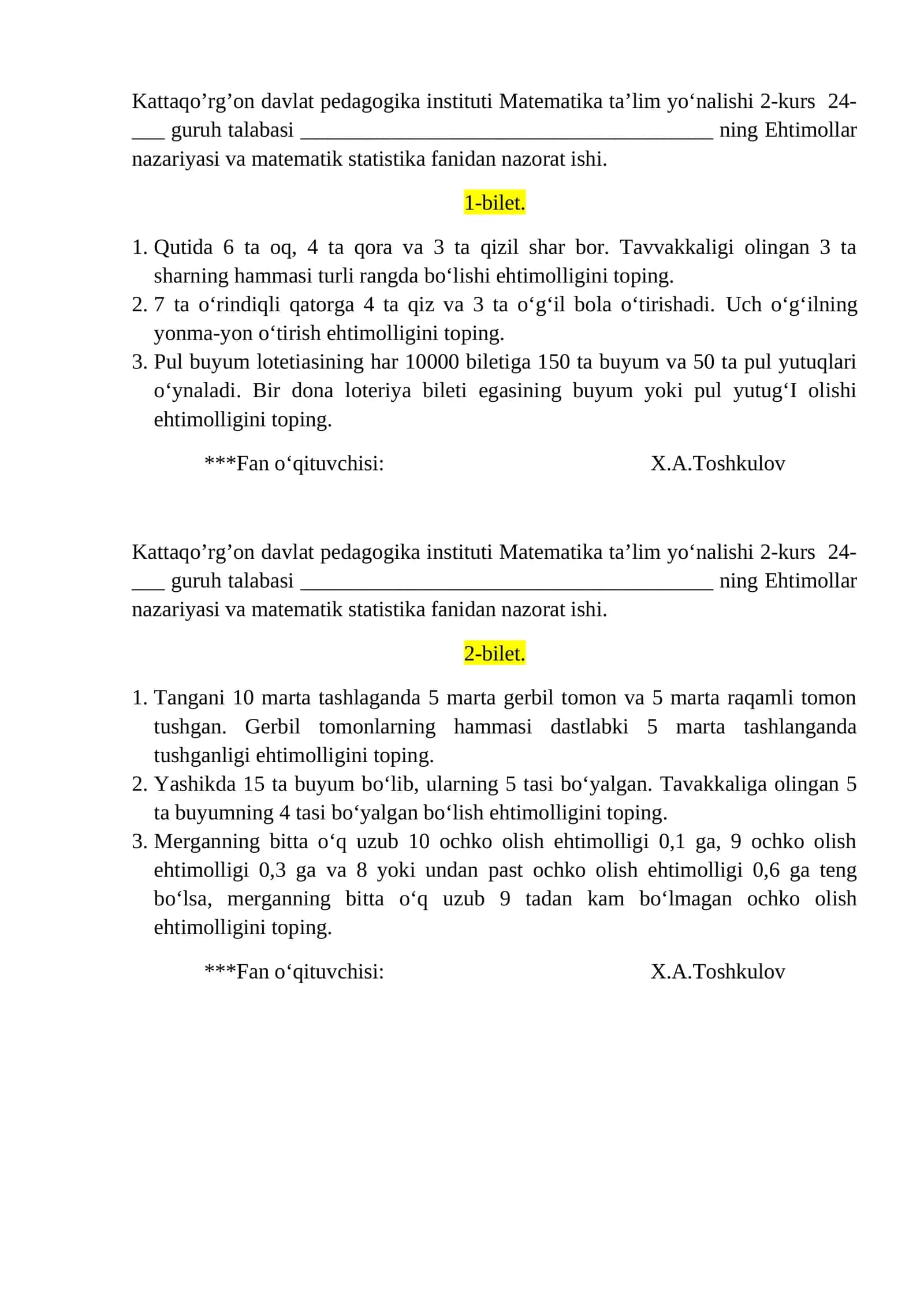 2-bilet 1