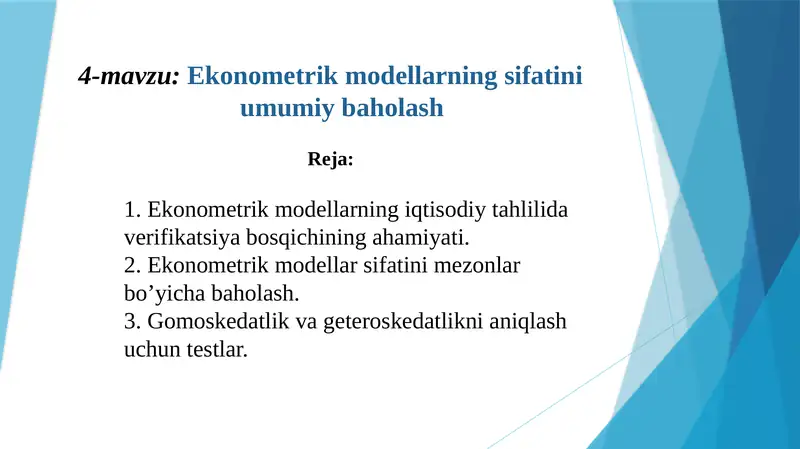 Ekonometrik modellar 1
