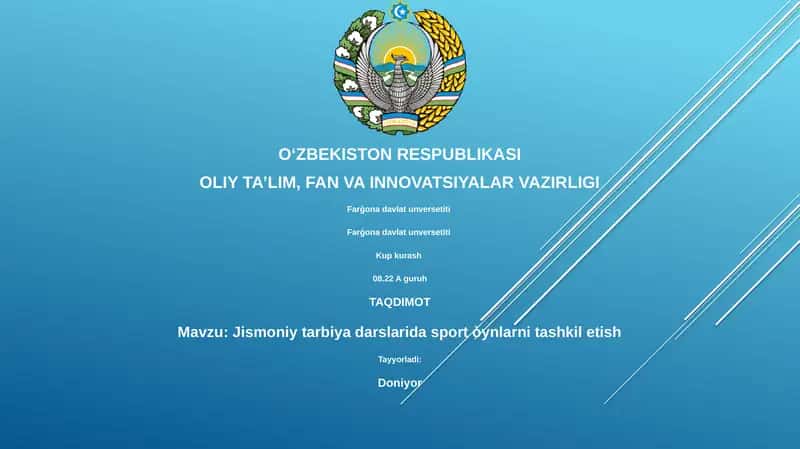 Jismoniy tarbiya darslarida sport òynlarni tashkil etish 1