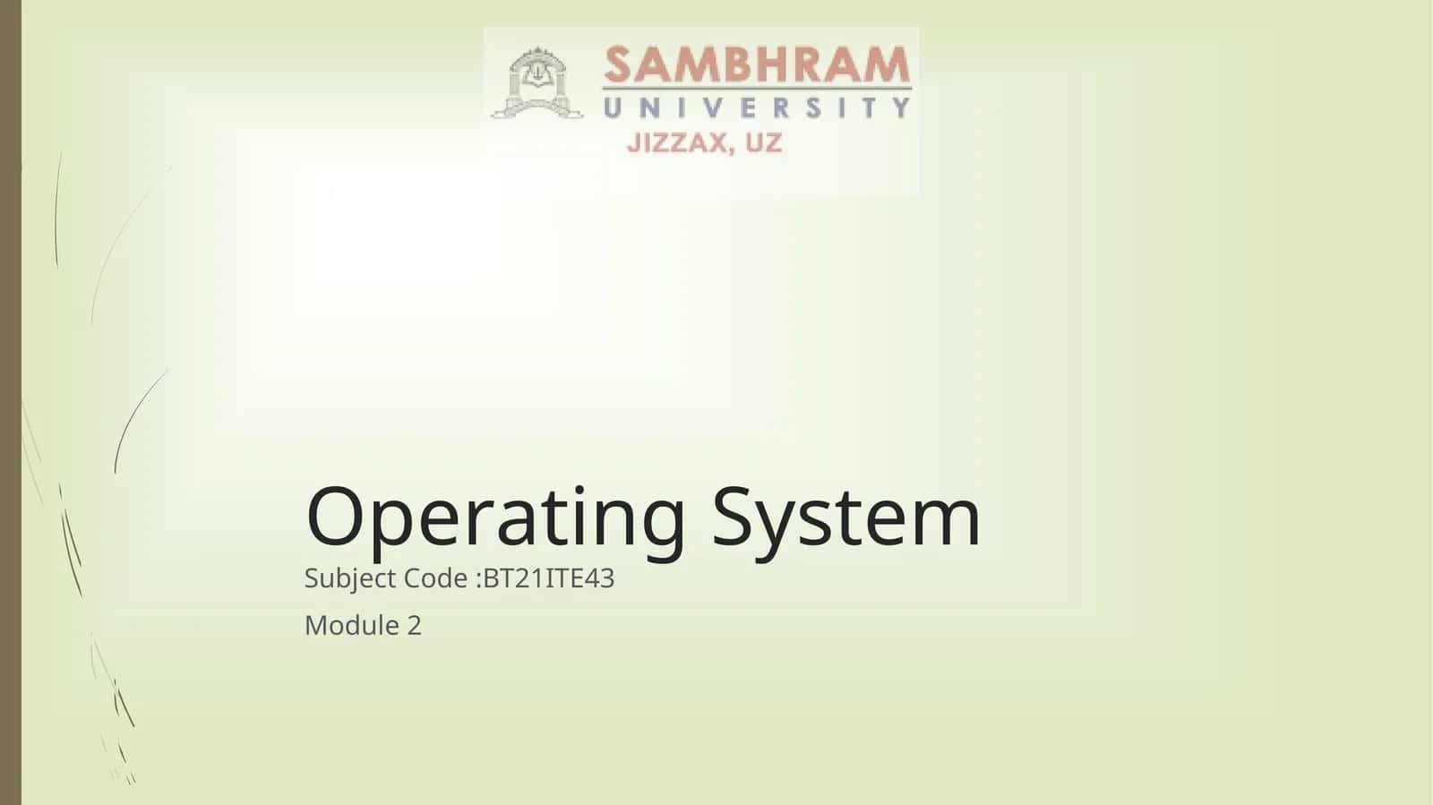 Operating System 1