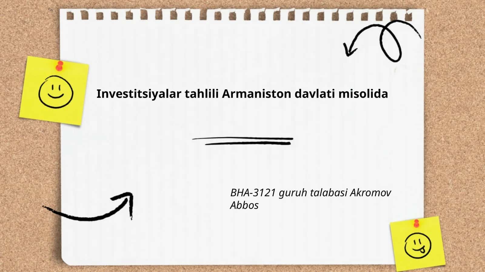 Armanistonning investitsiya muhiti 1