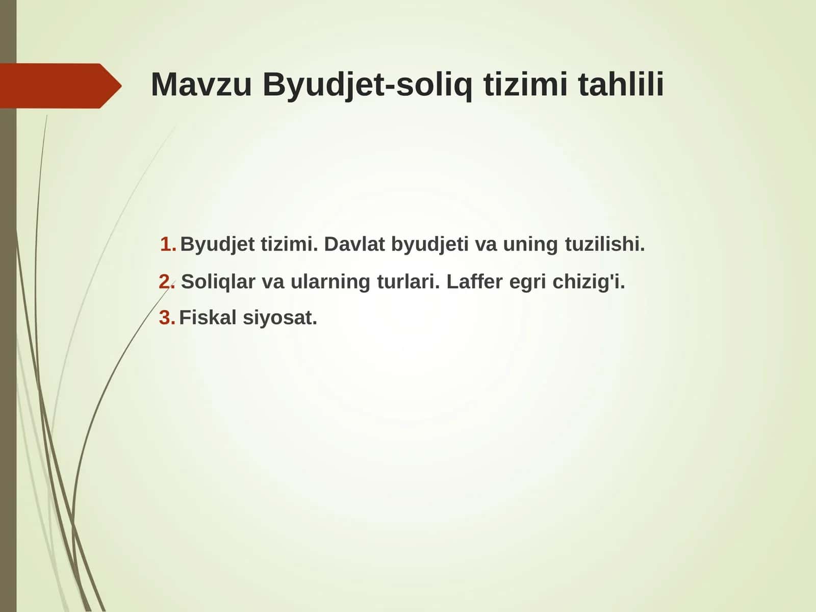 Byudjet-soliqtizimi tahlili 1