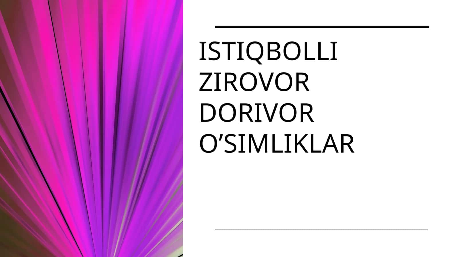 Istiqbolli zirovor dorivor o’simliklar 1