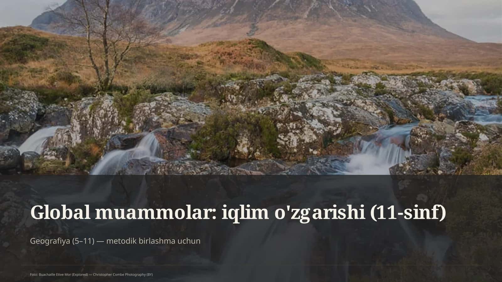 Global muammolar: iqlim o'zgarishi (11-sinf) 1