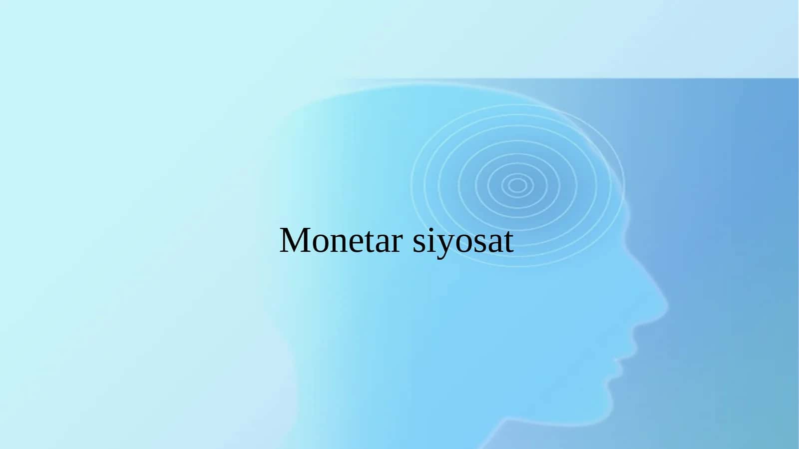 Monetar siyosat 1
