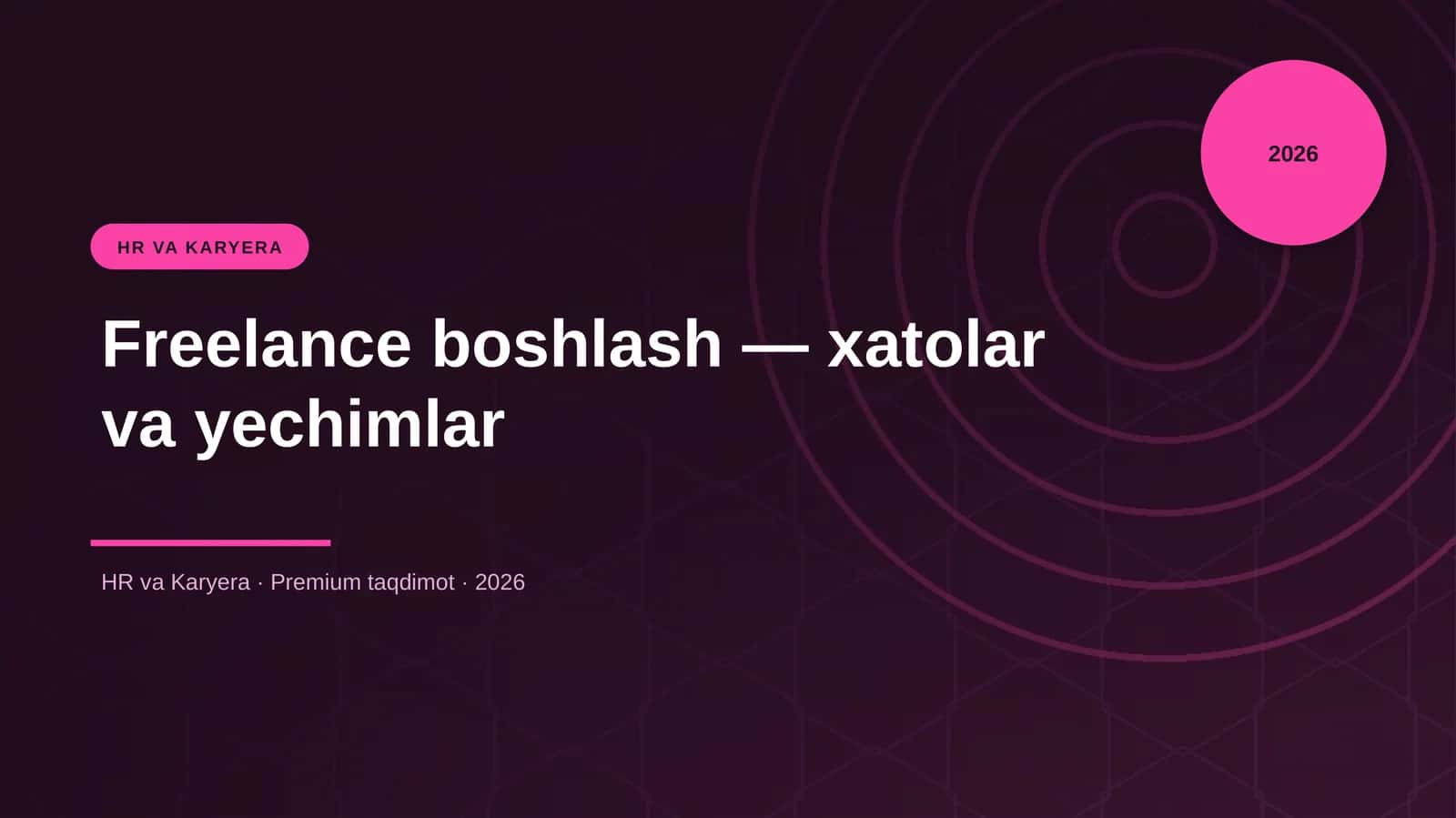 Freelance boshlash — xatolar va yechimlar 1