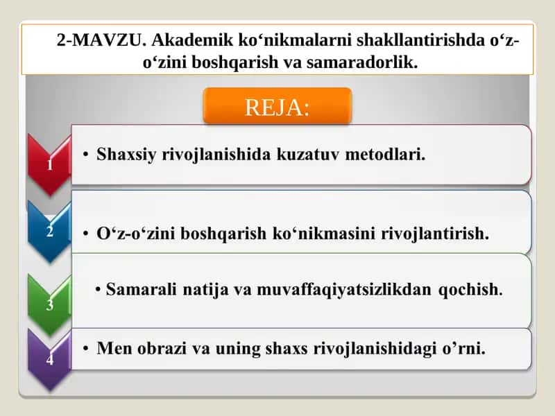 Metod shakllantirish 1