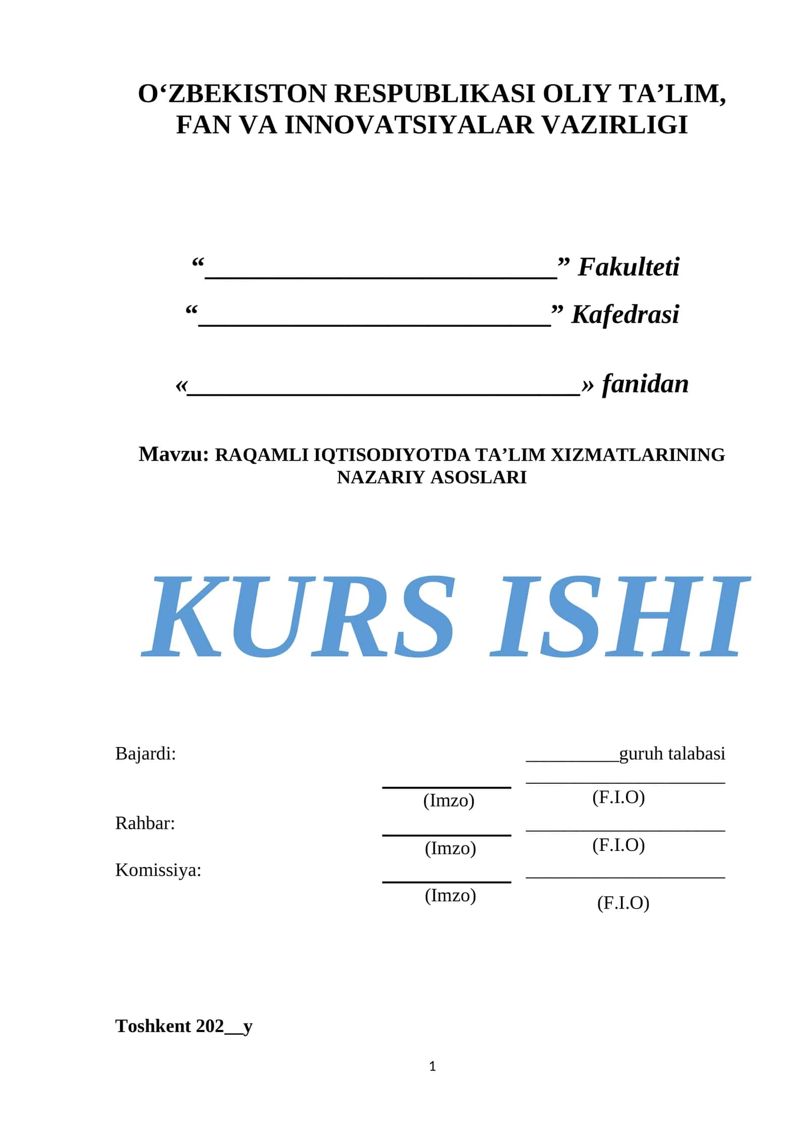 RAQAMLI IQTISODIYOTDA TA’LIM XIZMATLARINING NAZARIY ASOSLARI 1