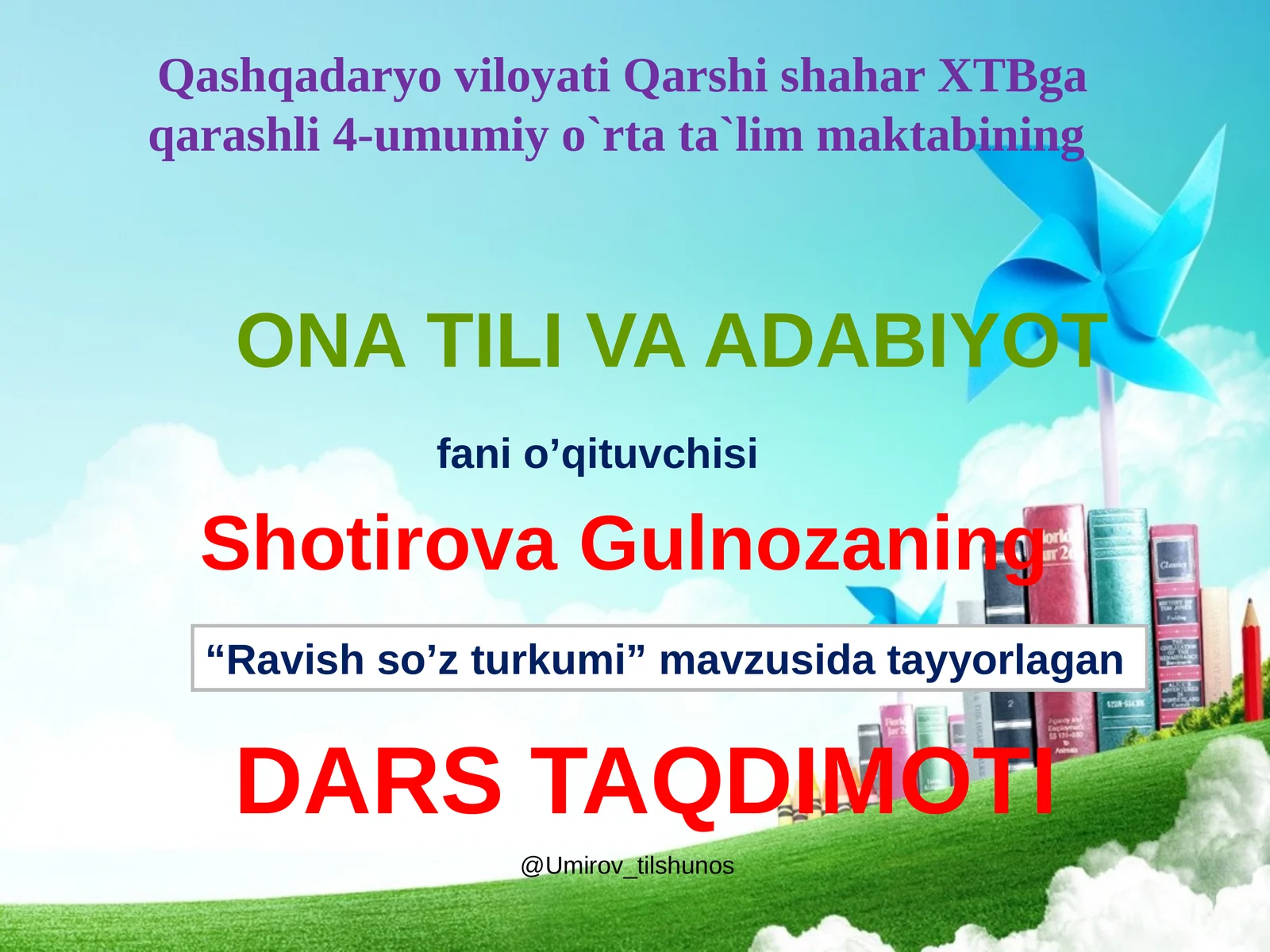 Ravish so'z turkumi 1
