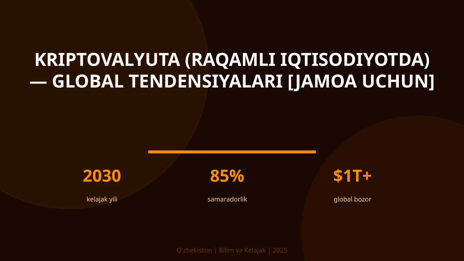 Kriptovalyuta (raqamli iqtisodiyotda) — global tendensiyalari [jamoa uchun] 1