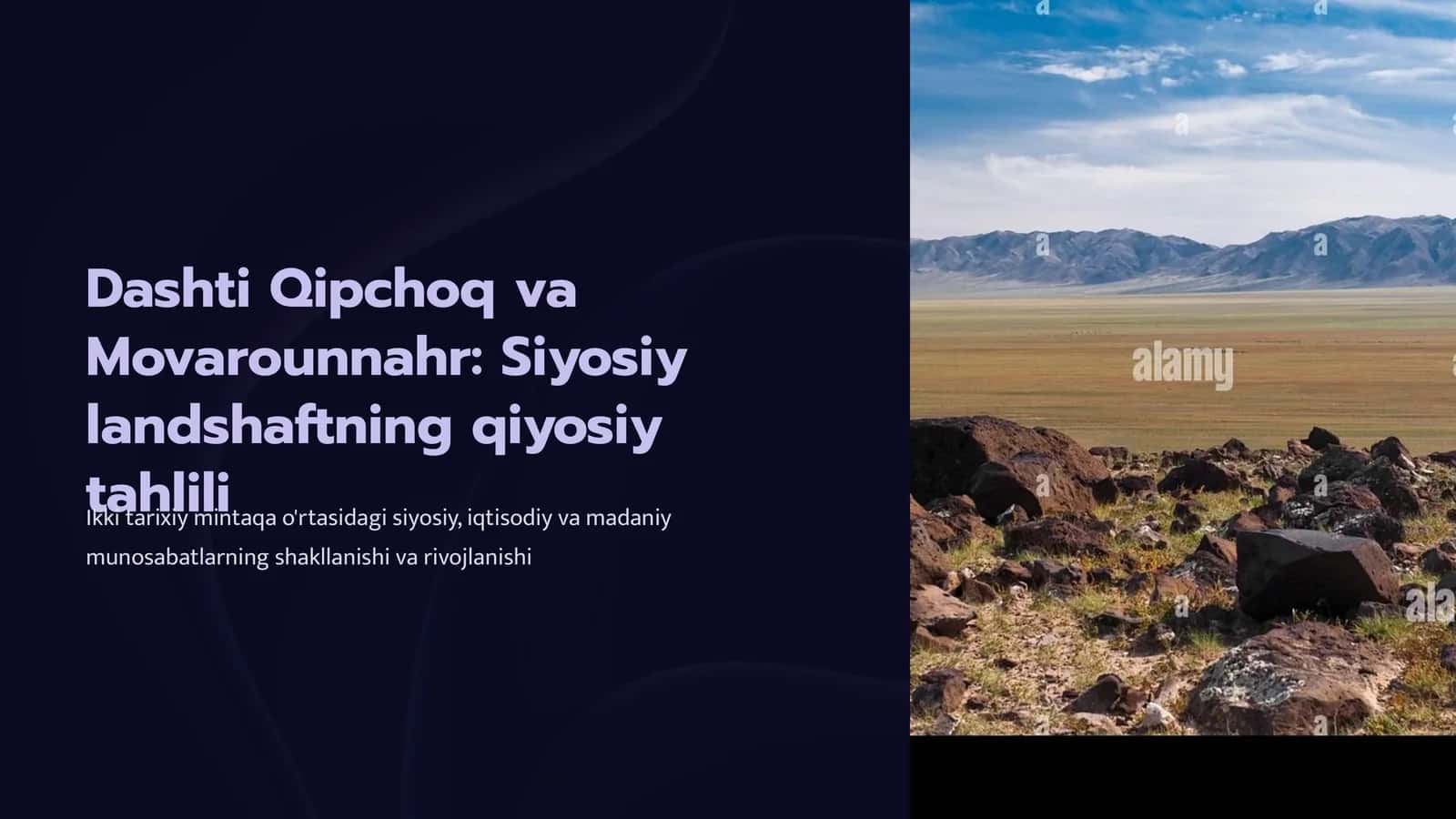 Dashti Qipchoq va Movarounnahr: Siyosiy landshaftning qiyosiy tahlili 1