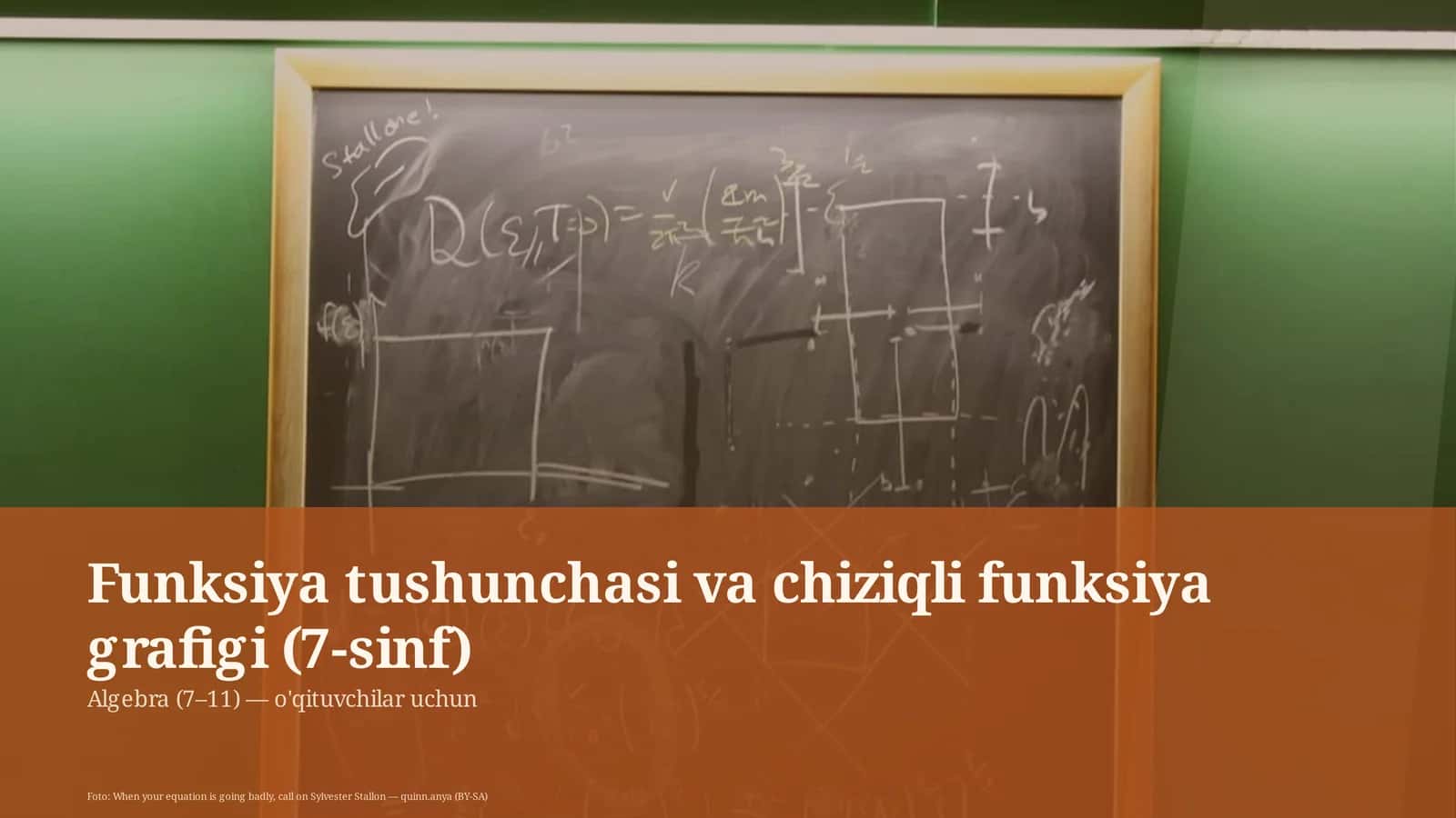 Funksiya tushunchasi va chiziqli funksiya grafigi (7-sinf) 1