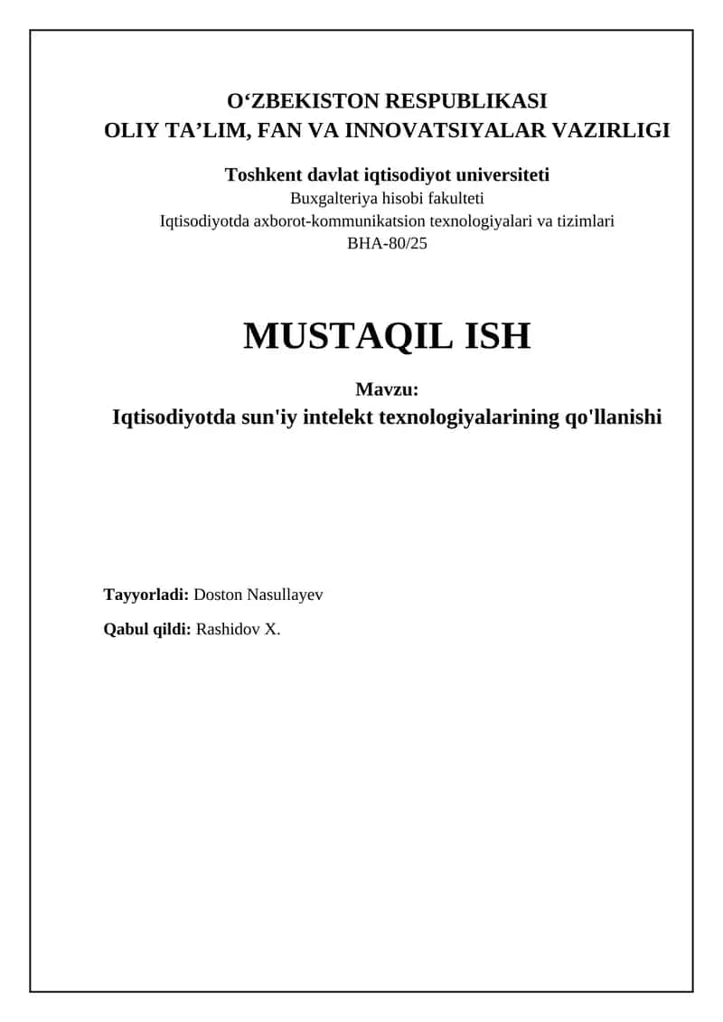Sun'iy intellekt: Ta'rif, turlari va iqtisodiyotga ta'siri 1