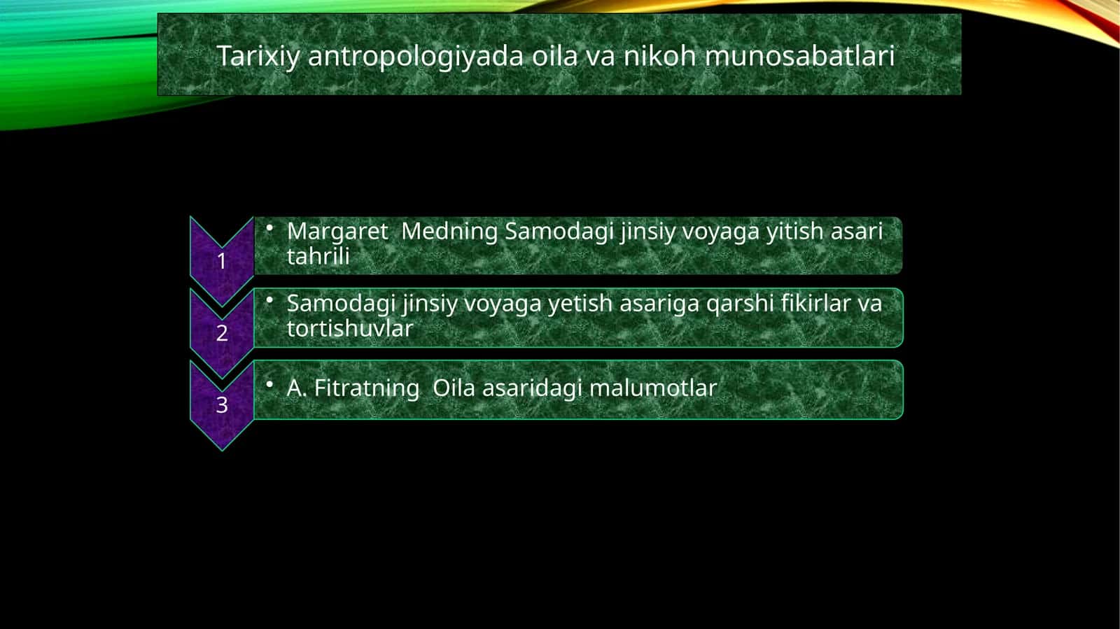 Tarixiy Antropologiyadan Mustaqil ish 1