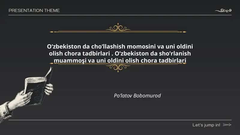 Oʻzbekiston da choʻllashish momosini va uni oldini olish chora tadbirlari 1