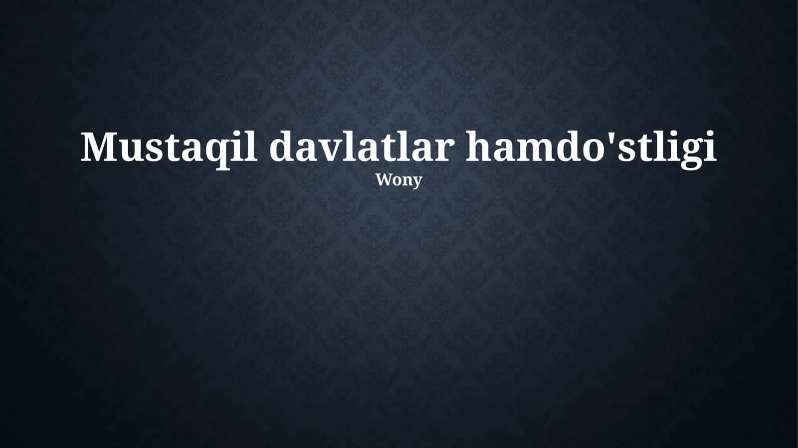 MDHning tashkil topishi 1