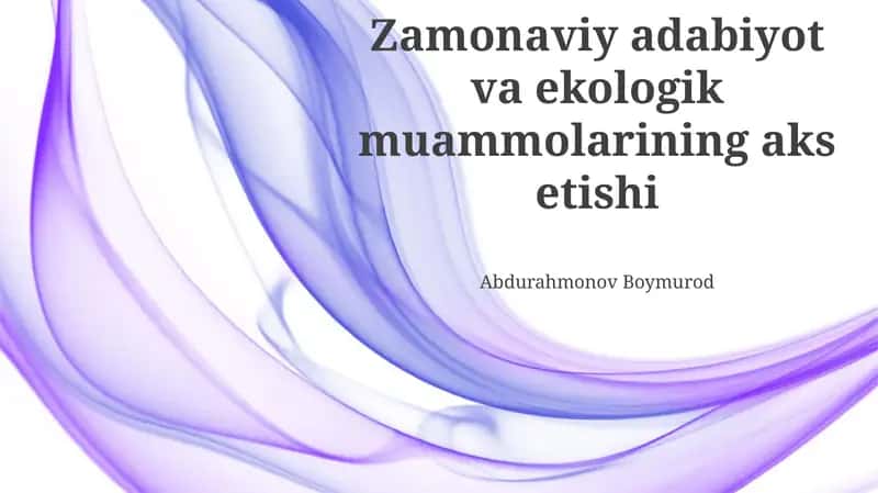 Ekologik muammolar 1
