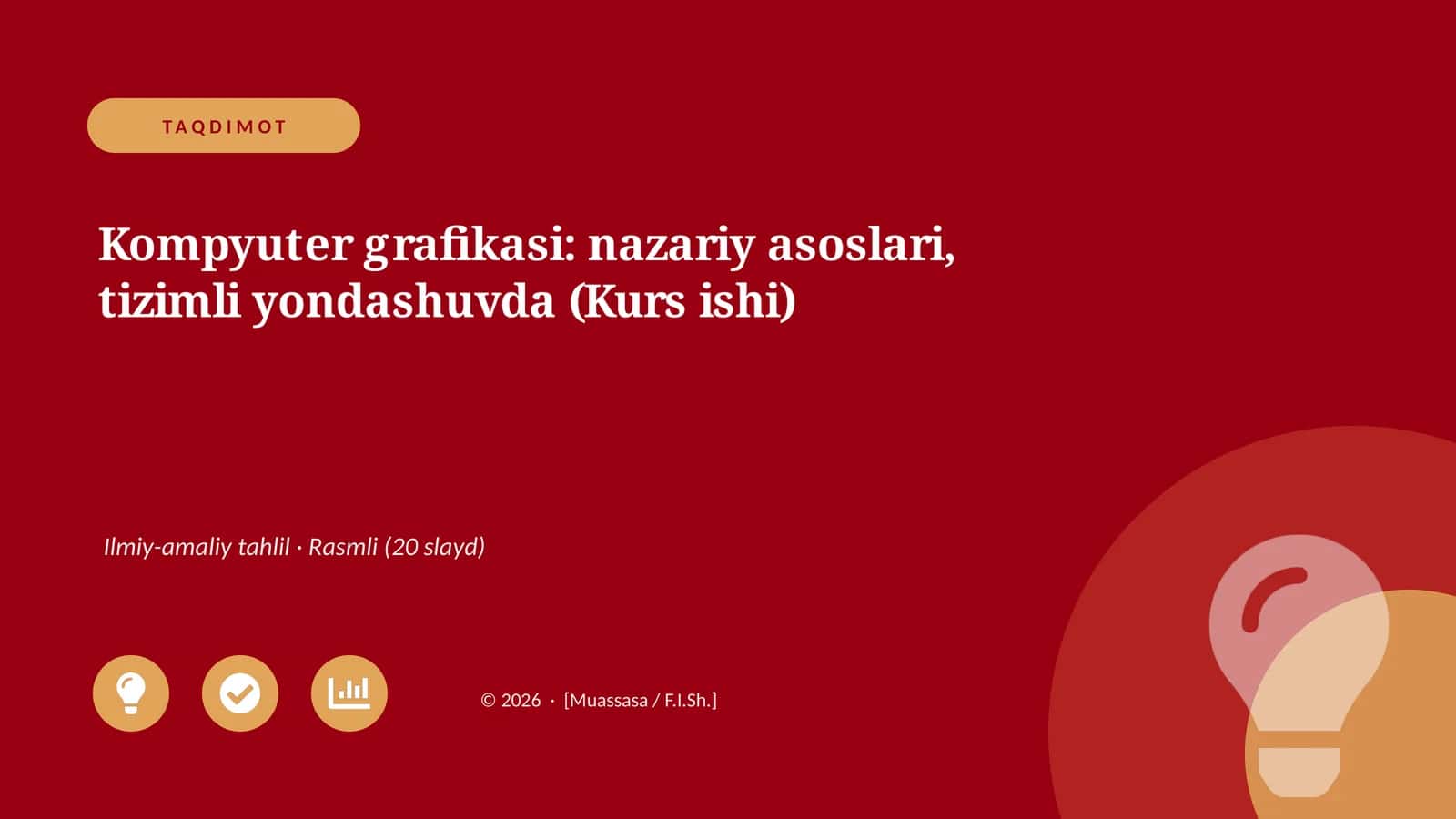 Kompyuter grafikasi: nazariy asoslari, tizimli yondashuvda (Kurs ishi) 1