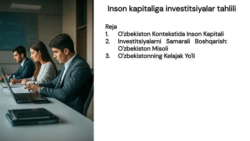 Inson kapitaliga investitsiyalar tahlili 1