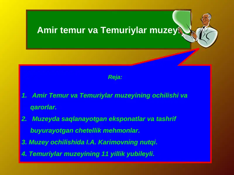 Amir Temur va Temuriylar muzeyi 1