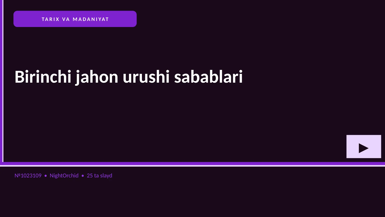 Birinchi jahon urushi sabablari 1