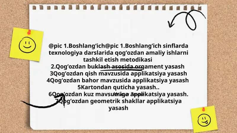 Boshlangʻich sinflarda texnologiya darslarida qogʻozdan amaliy ishlarni tashkil etish metodikasi 1