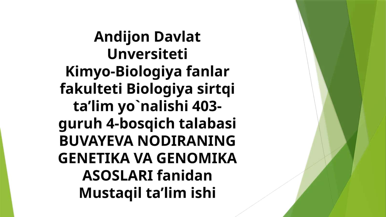 GENLARNING KOMBINERLANGAN TIPDA TA`SIRIDA MIQDOR BELGILARINING IRSIYLANISHI 1