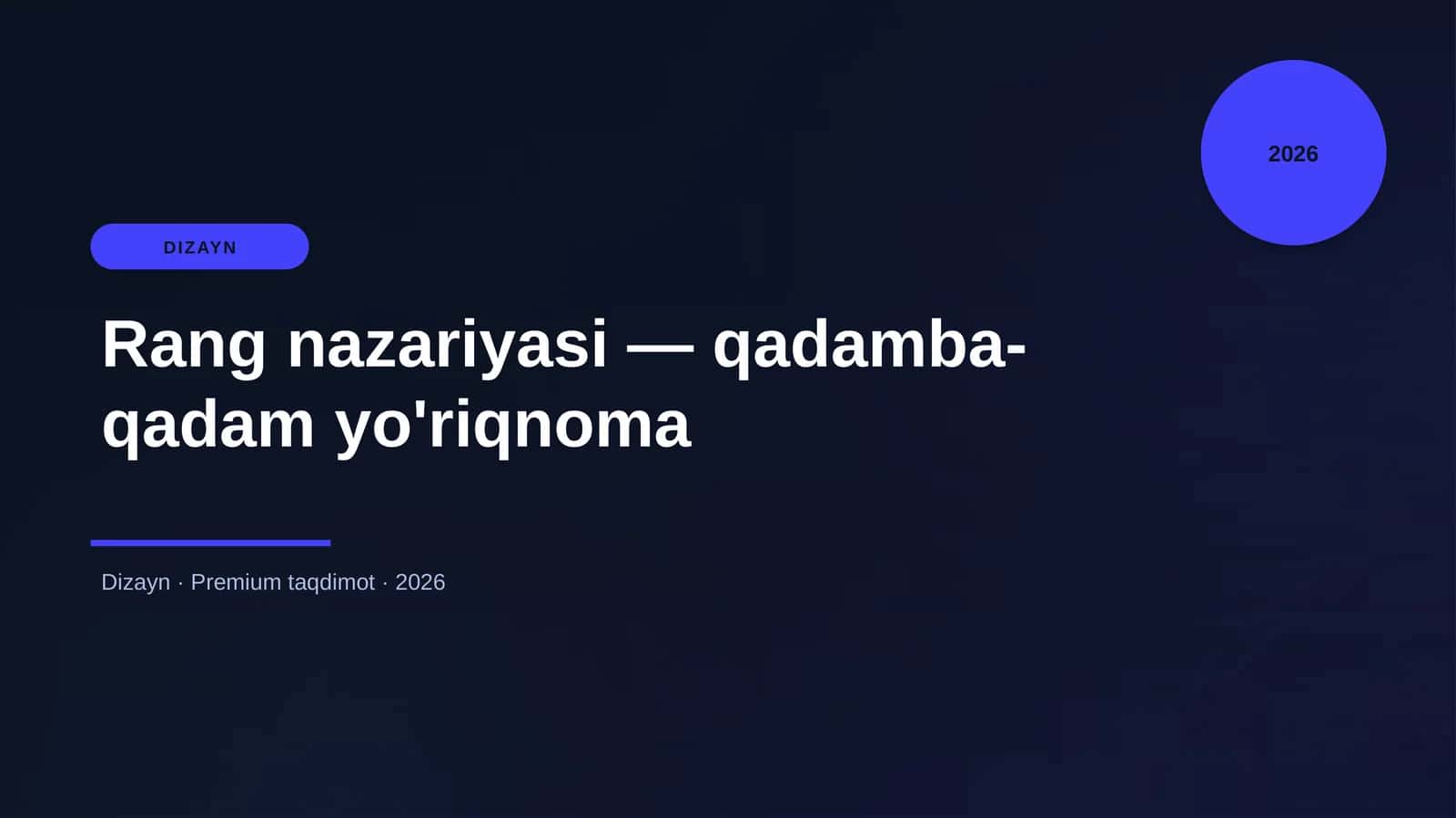 Rang nazariyasi — qadamba-qadam yo'riqnoma 1