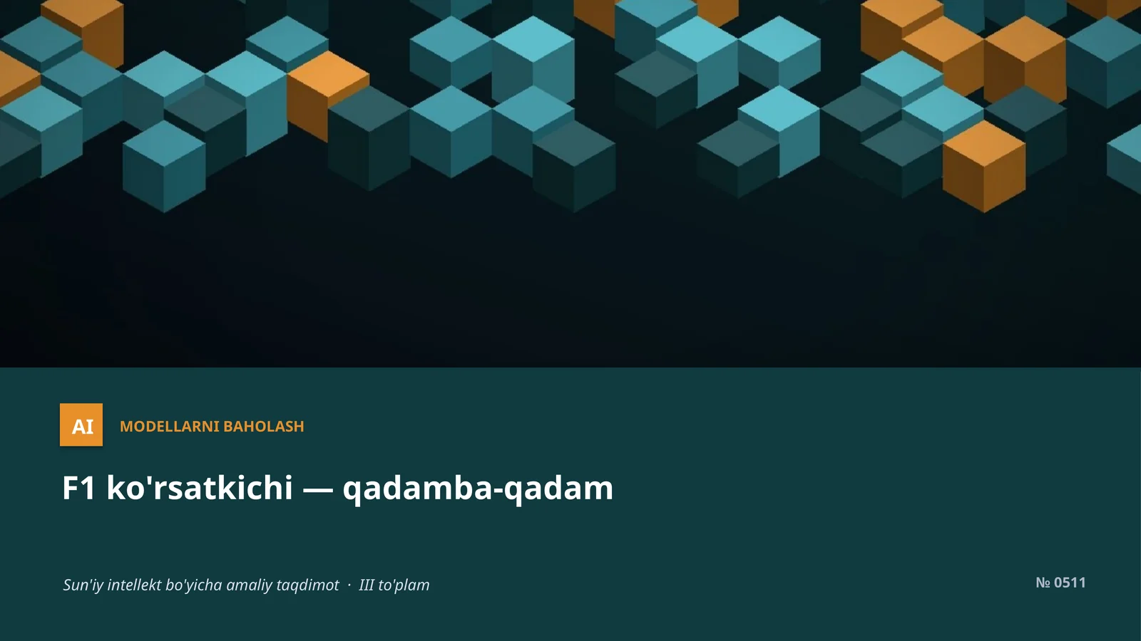 MODELLARNI BAHOLASH 1