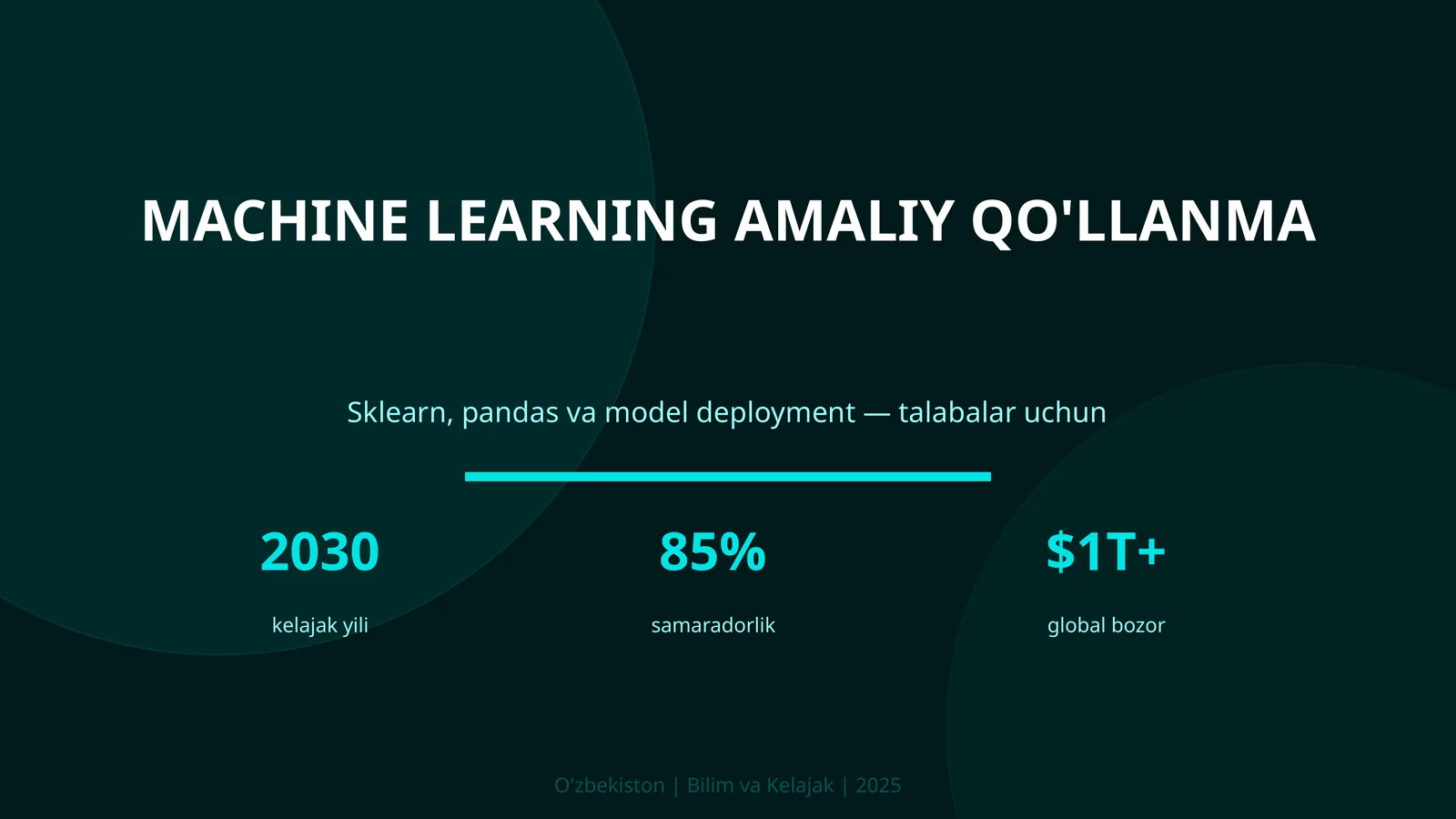 Machine Learning Amaliy Qo'llanma 1