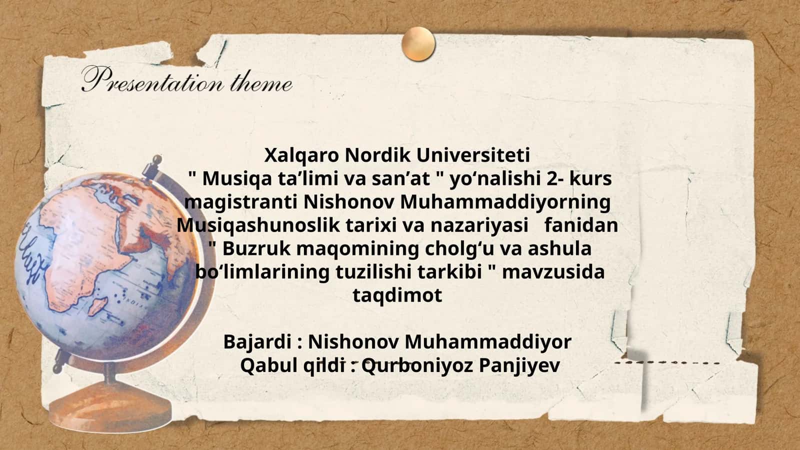 Buzruk maqomining cholgʻu va ashula boʻlimlarining tuzilishi tarkibi 1