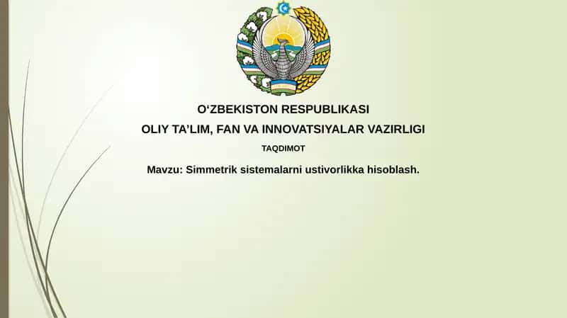 Simmetrik tizimlar 1