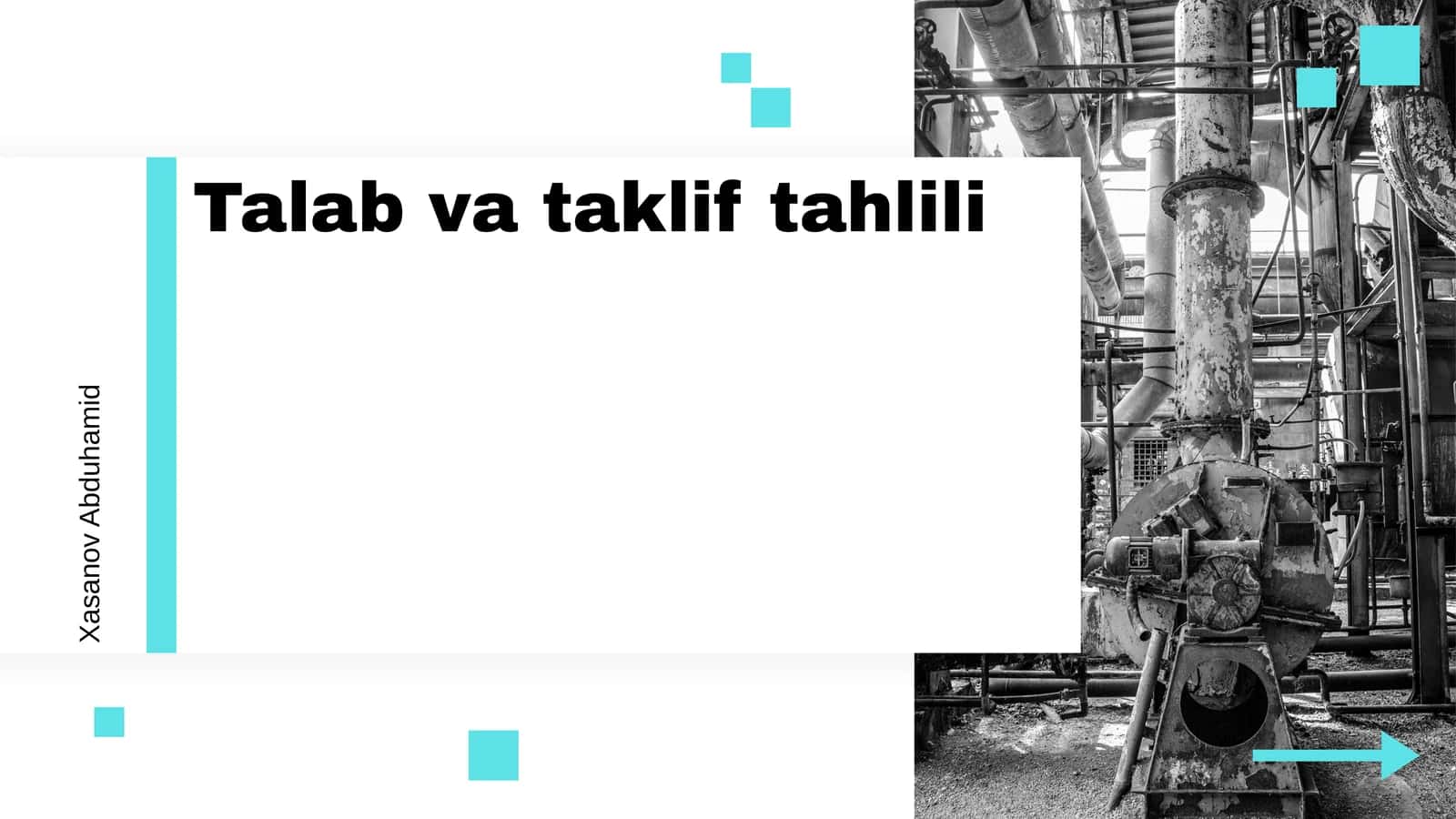 Talab va taklif tahlili 1