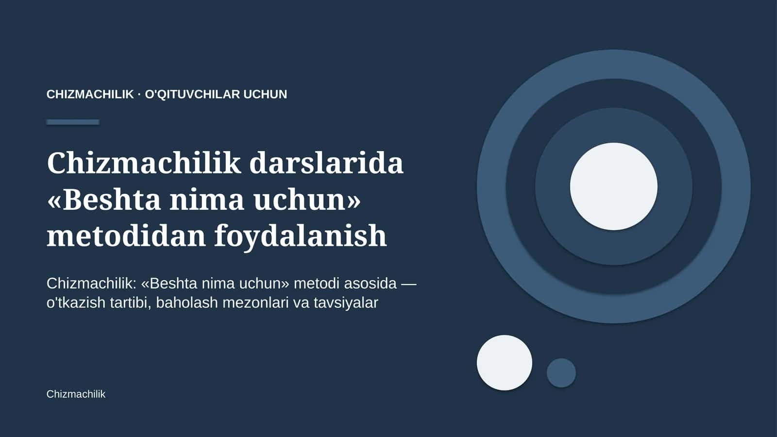 chizmachilik darslarida beshta nima uchun metodidan foydalanish 1667 1