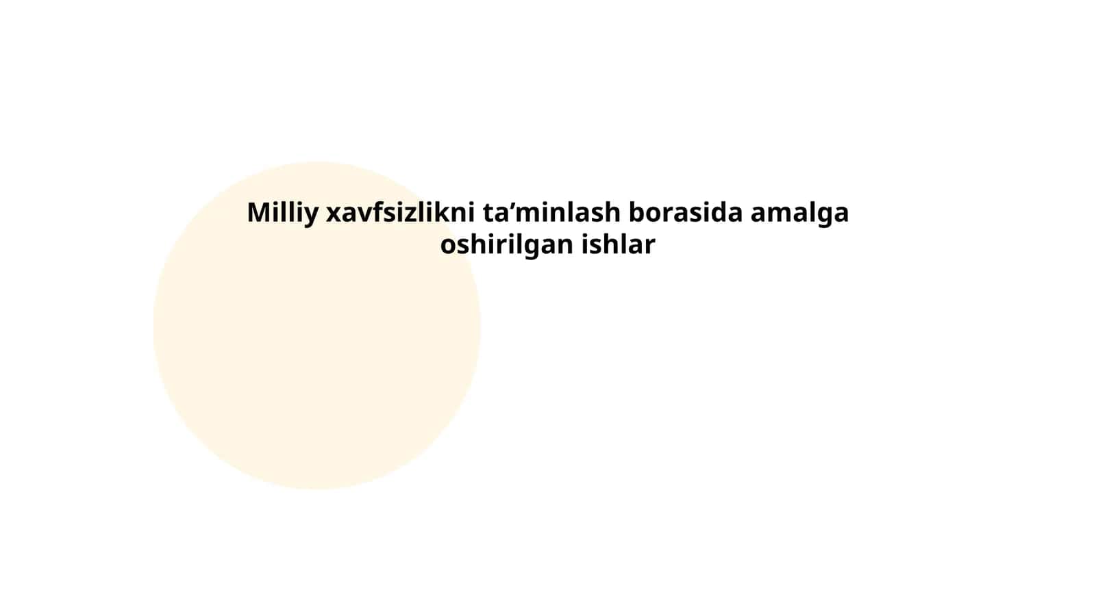 Milliy xavfsizlikni ta’minlash borasida amalga oshirilgan ishlar 1