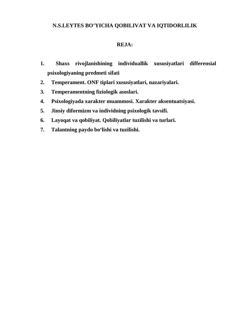 N.S.LEYTES BO’YICHA QOBILIVAT VA IQTIDORLILIK 1
