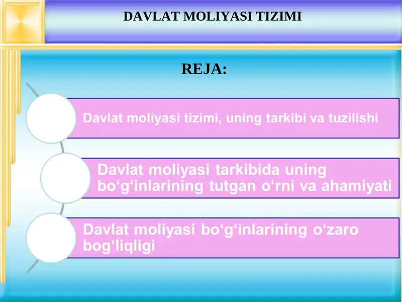 Davlat moliyasi tizimi 1