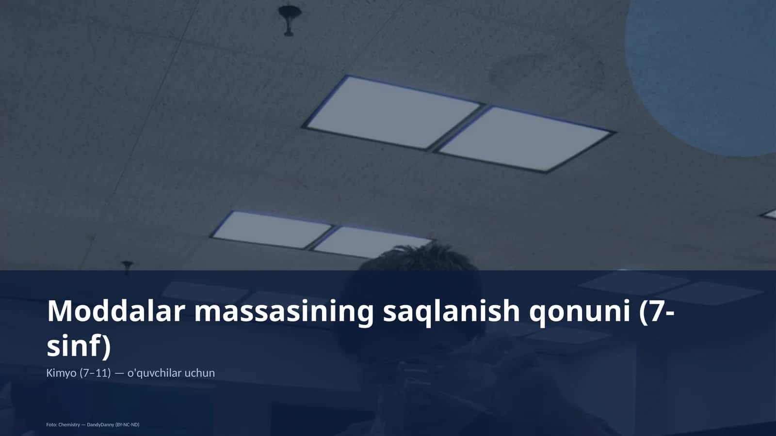Moddalar massasining saqlanish qonuni (7-sinf) 1
