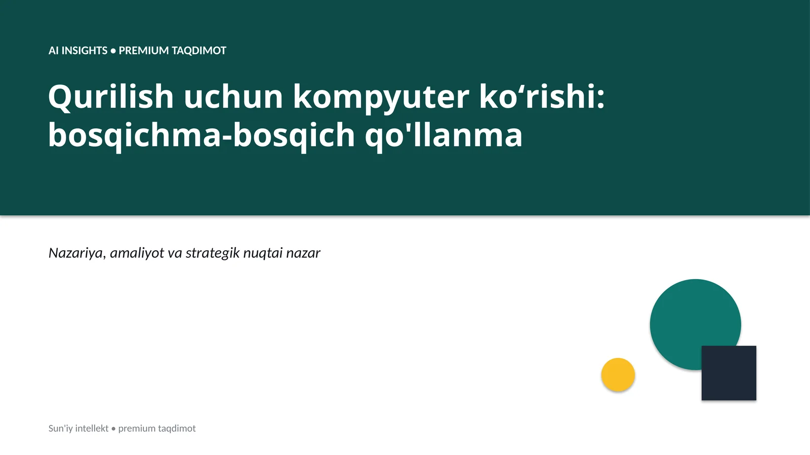 AI INSIGHTS • PREMIUM TAQDIMOT 1