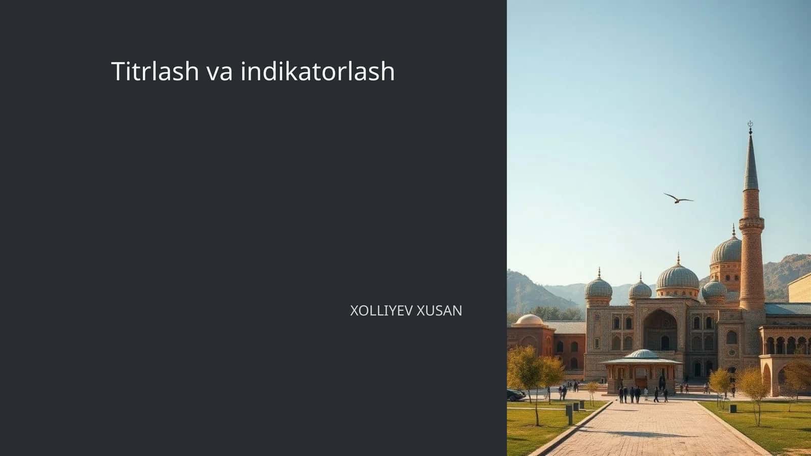Titrlash va indikatorlash 1