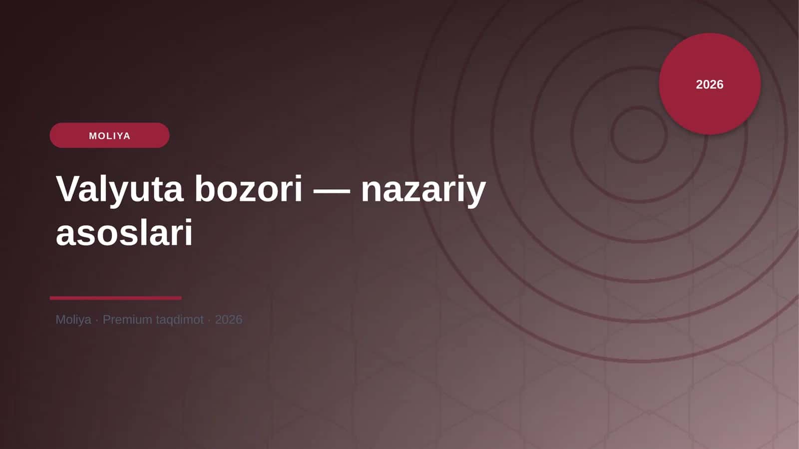 Valyuta bozori — nazariy asoslari 1