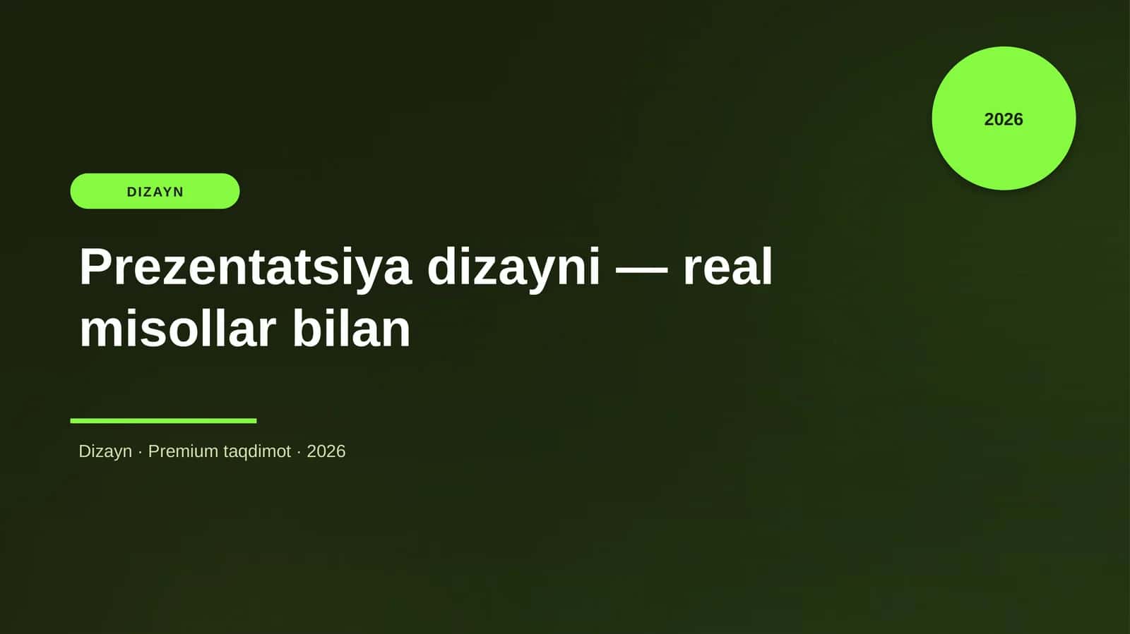 Prezentatsiya dizayni — real misollar bilan 1