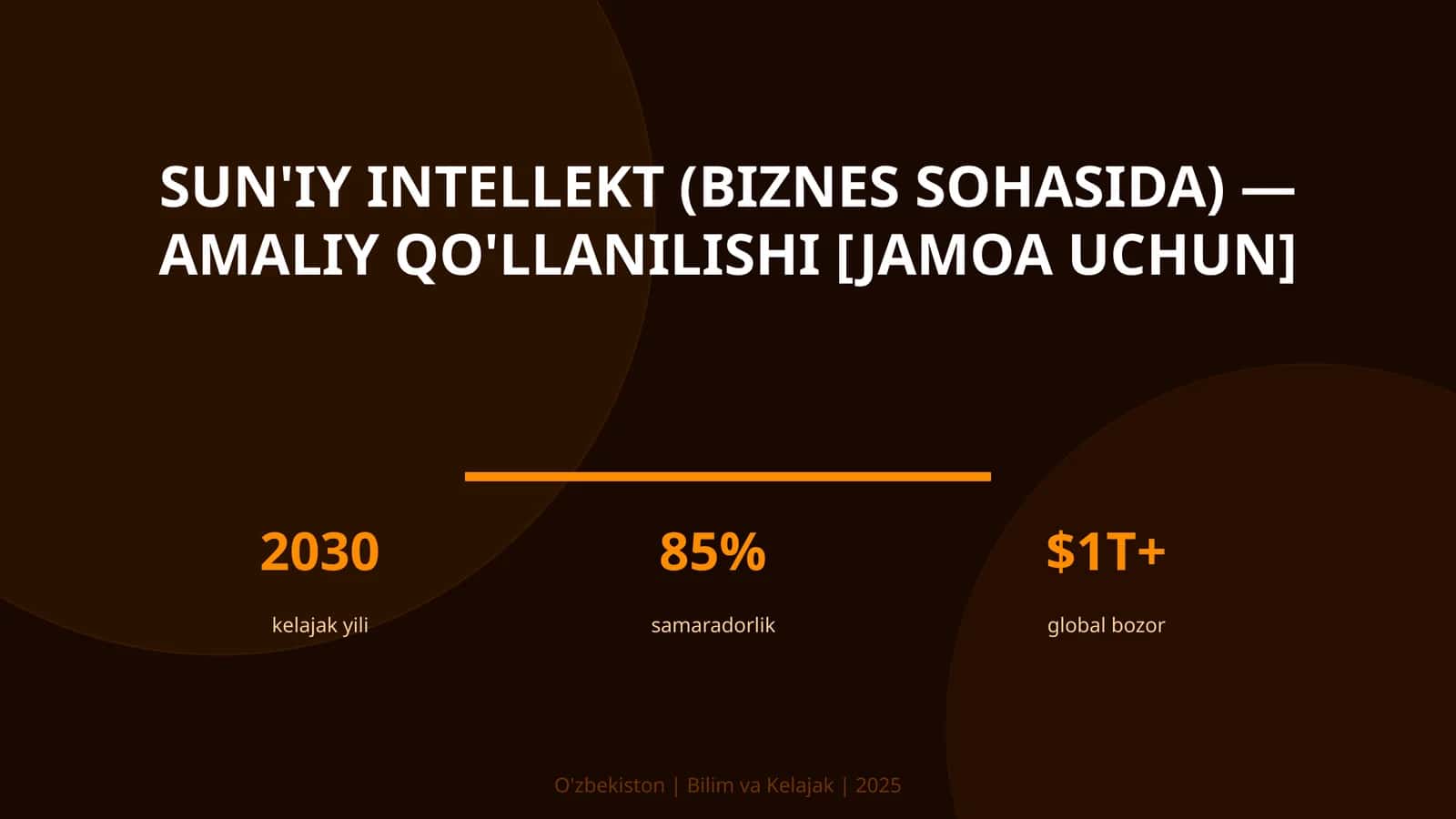Sun'iy intellekt (biznes sohasida) — amaliy qo'llanilishi [jamoa uchun] 1