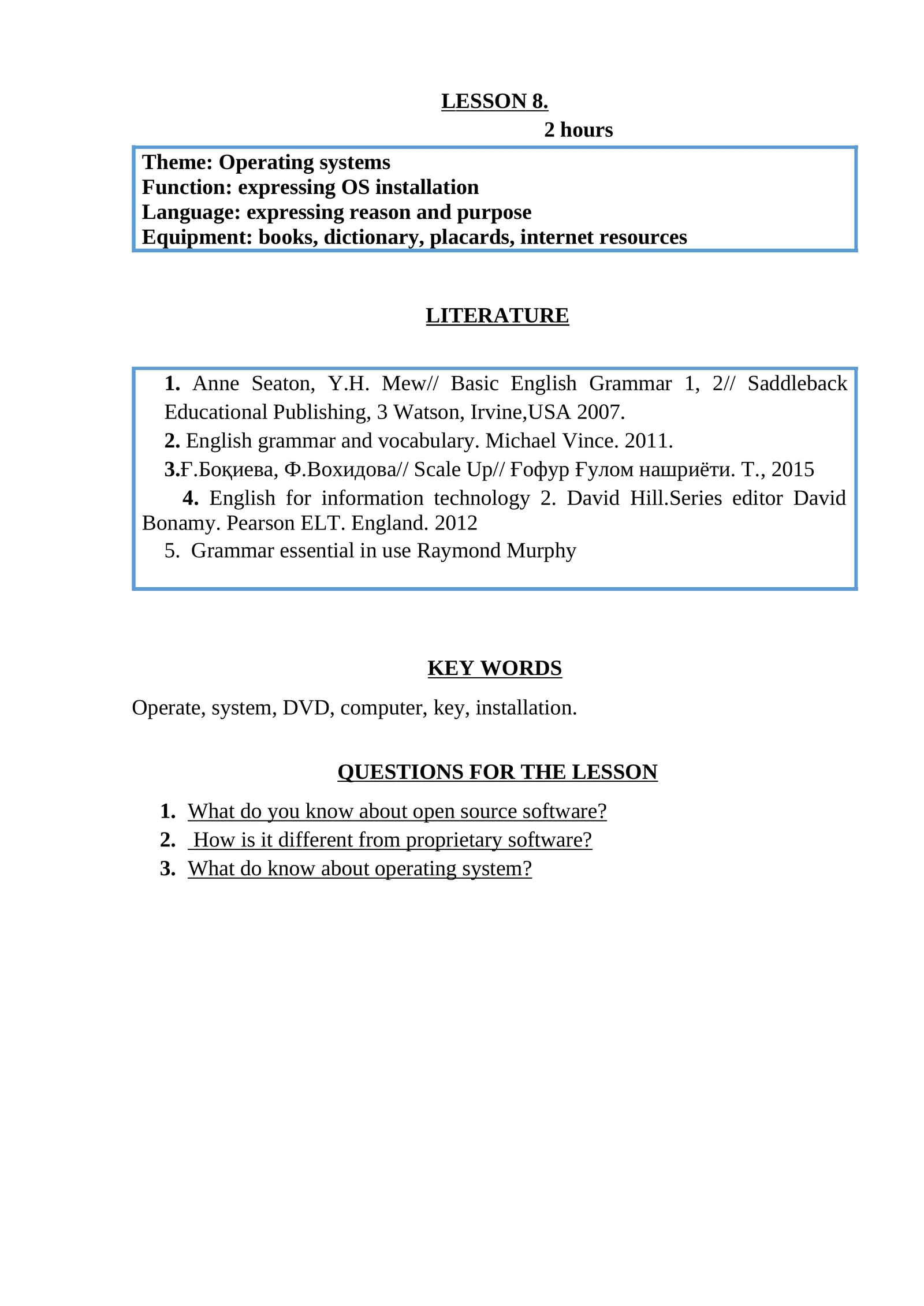 Operating systems 1