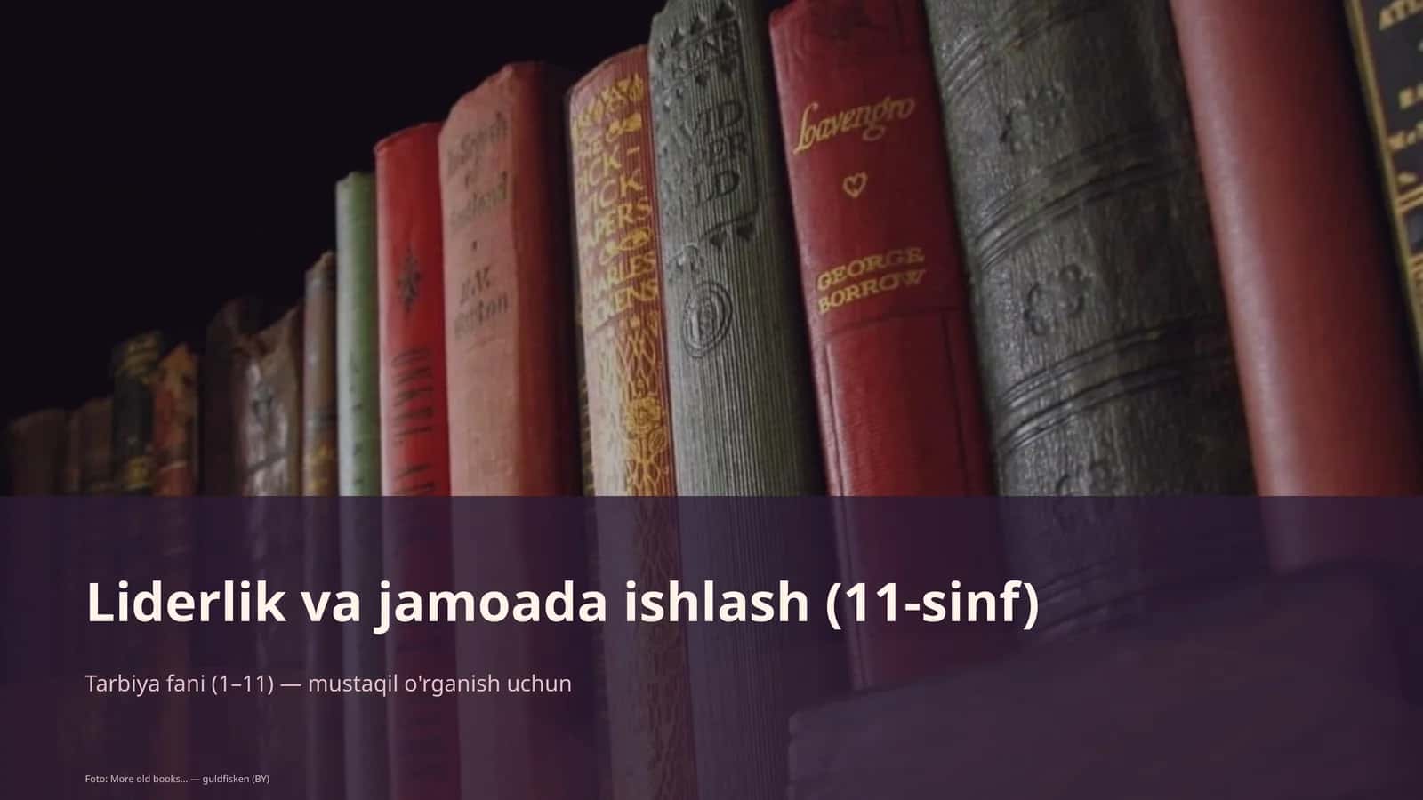 Liderlik va jamoada ishlash (11-sinf) 1
