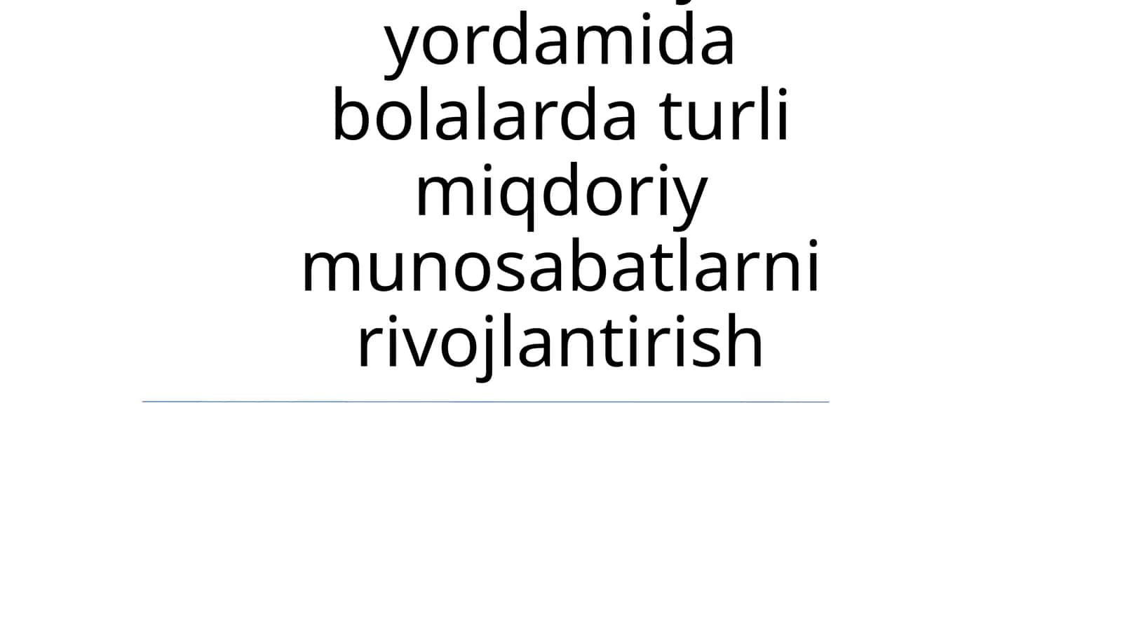 Bolalar uchun matematik o'yinlar 1