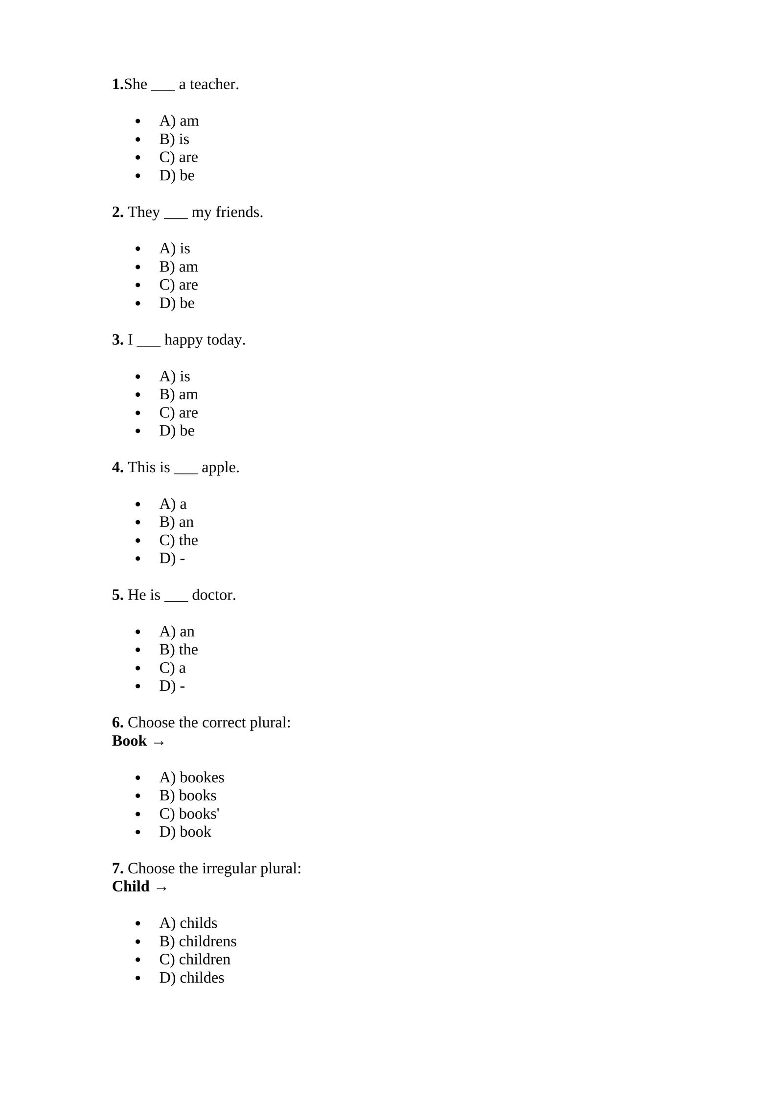 Choose the correct word 1