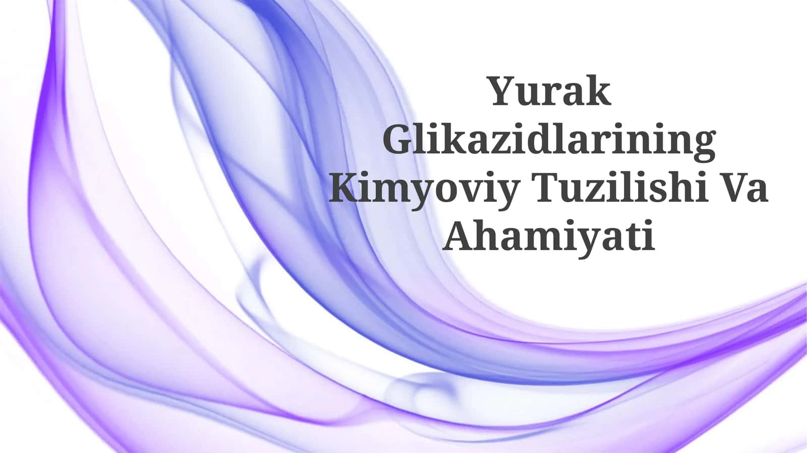 Yurak Glikazidlarining Kimyoviy TuzilishiVaAhamiyati 1